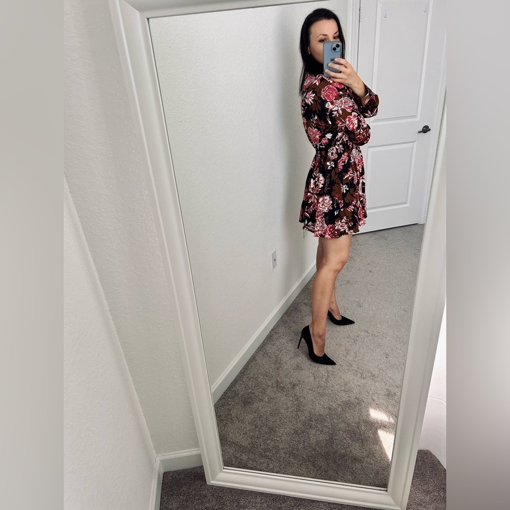 Zara Mini Floral Print Dress NWT - Picture 3 of 13
